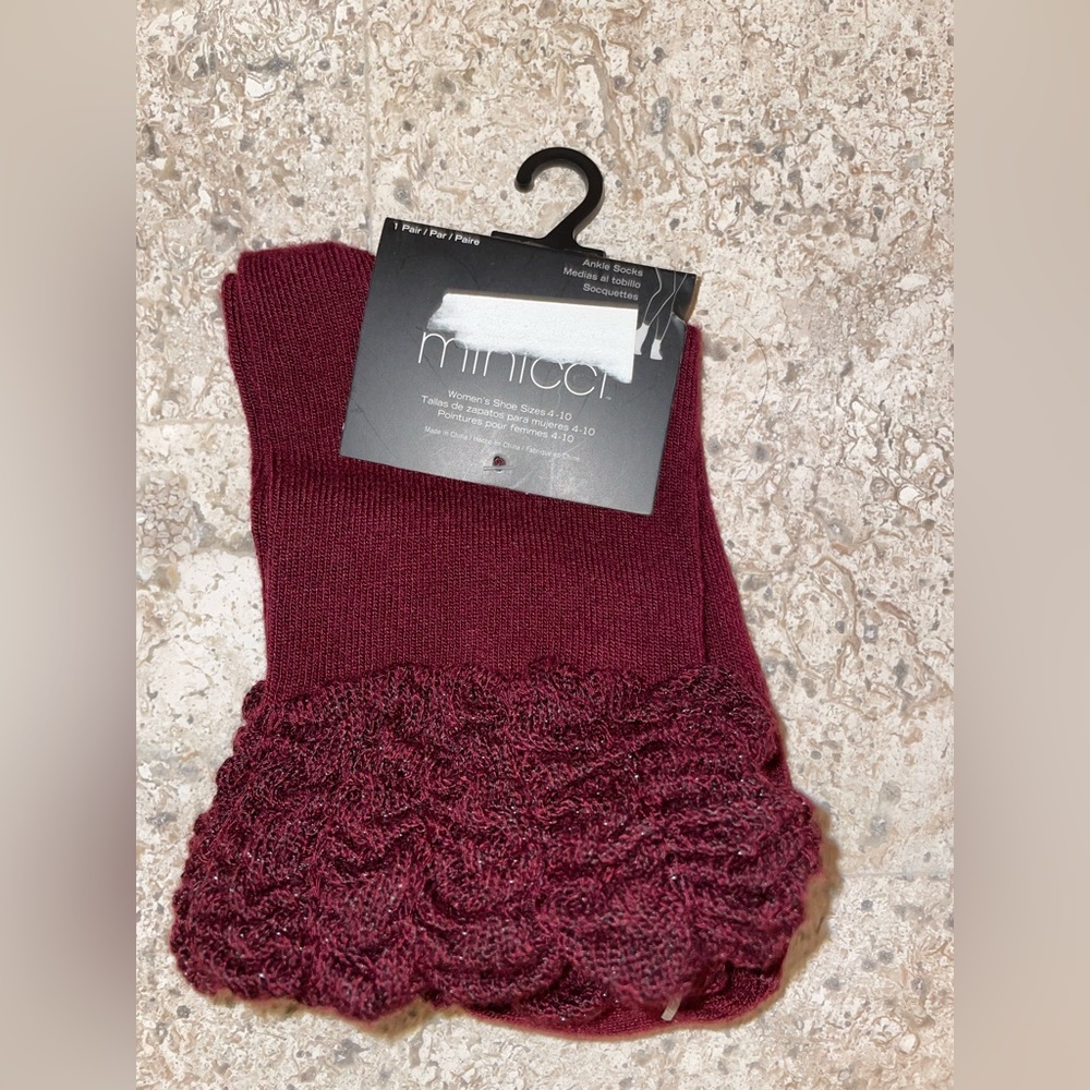 Minicci Burgundy’s Ankle Socks